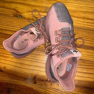 Adidas pink athletic shoes